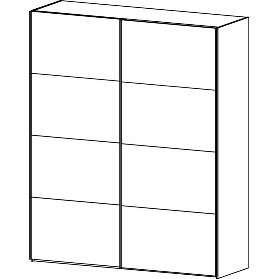 TVILUM Firenze garderobeskab, m. 2 skydelger - hvid folie og spnplade