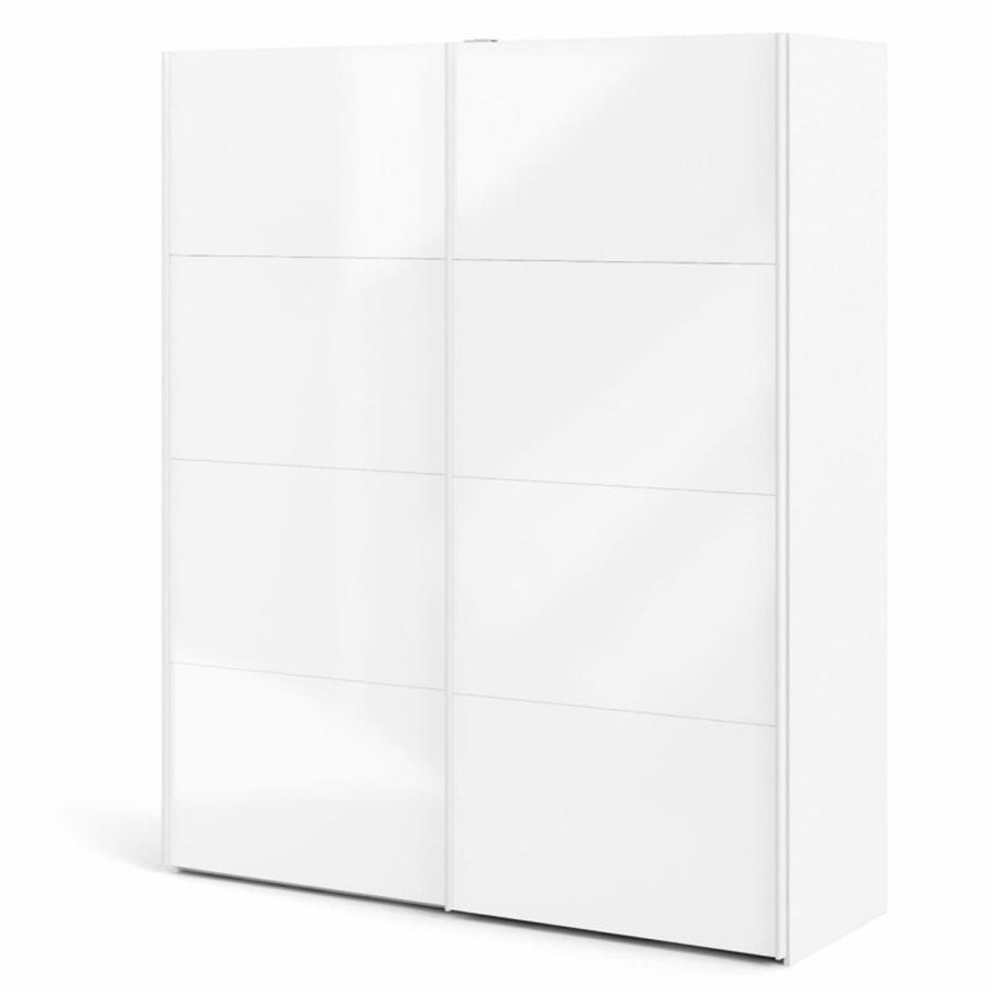 TVILUM Firenze garderobeskab, m. 2 skydelger - hvid folie og spnplade