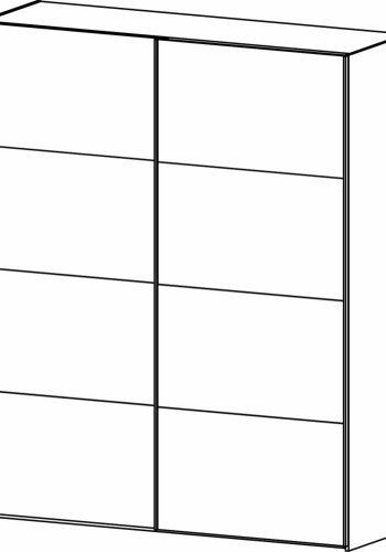 TVILUM Firenze garderobeskab, m. 2 skydelger - sort folie og spnplade