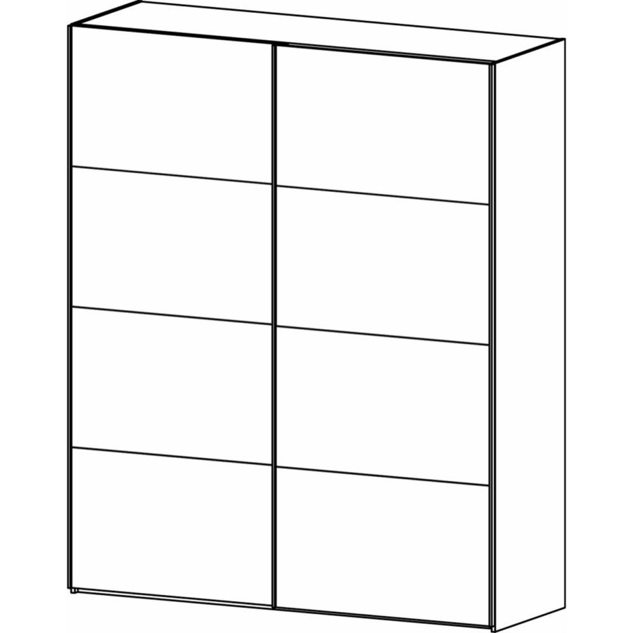 TVILUM Firenze garderobeskab, m. 2 skydelger - sort folie og spnplade