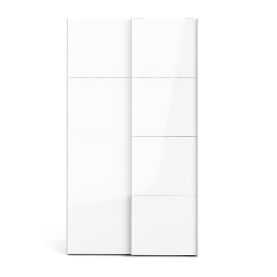 TVILUM Firenze garderobeskab- Hvidt MDF, smal, 2 skydelger