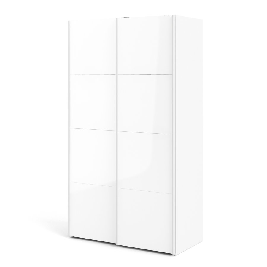 TVILUM Firenze garderobeskab- Hvidt MDF, smal, 2 skydelger