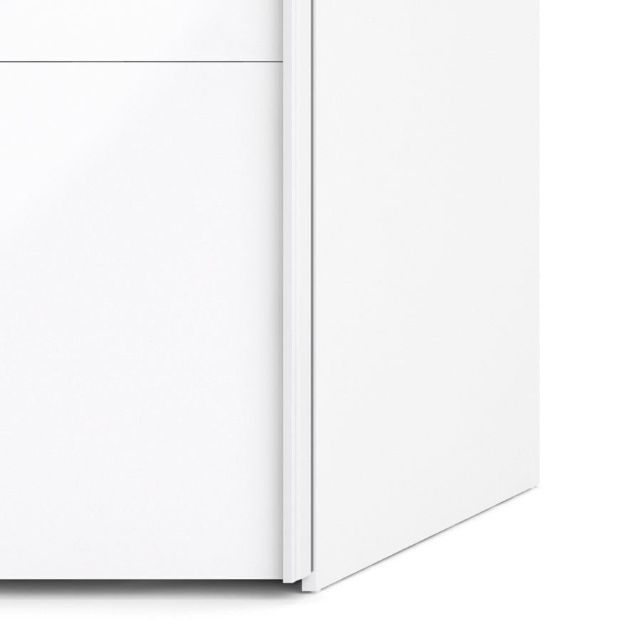 TVILUM Firenze garderobeskab- Hvidt MDF, smal, 2 skydelger