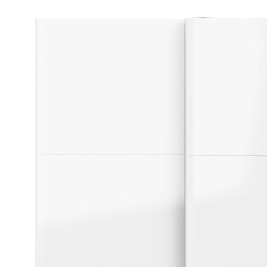 TVILUM Firenze garderobeskab- Hvidt MDF, smal, 2 skydelger