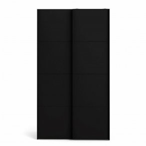 TVILUM Firenze garderobeskab, m. 2 skydelger - sort folie og spnplade