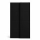 TVILUM Firenze garderobeskab, m. 2 skydelger - sort folie og spnplade