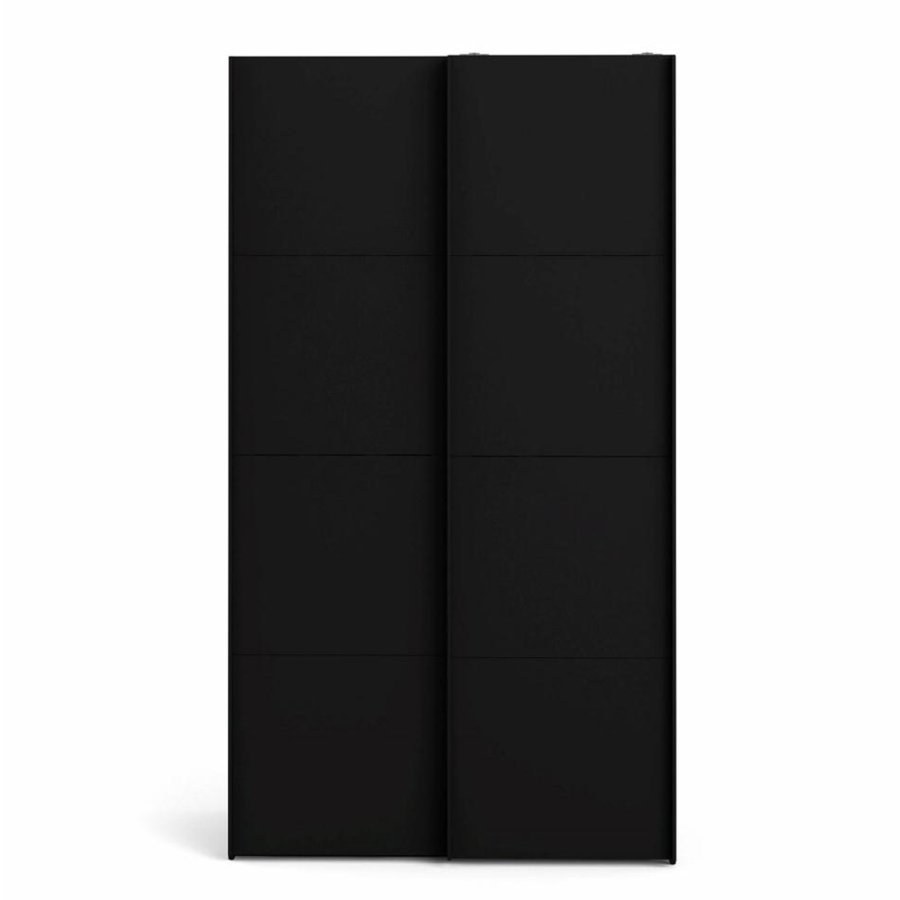 TVILUM Firenze garderobeskab, m. 2 skydelger - sort folie og spnplade