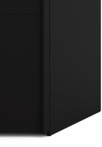 TVILUM Firenze garderobeskab, m. 2 skydelger - sort folie og spnplade