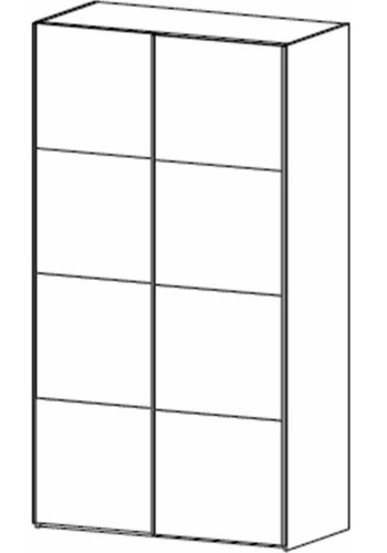 TVILUM Firenze garderobeskab, m. 2 skydelger - sort folie og spnplade