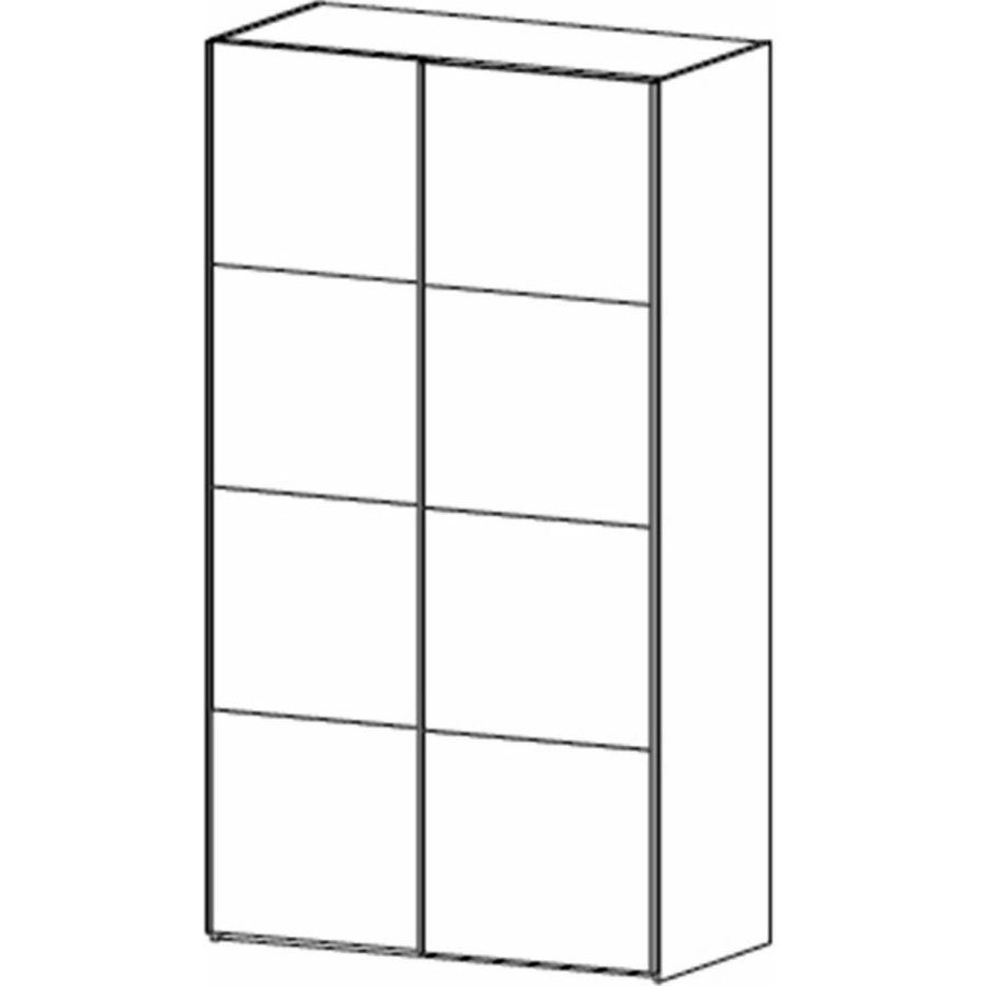 TVILUM Firenze garderobeskab, m. 2 skydelger - sort folie og spnplade