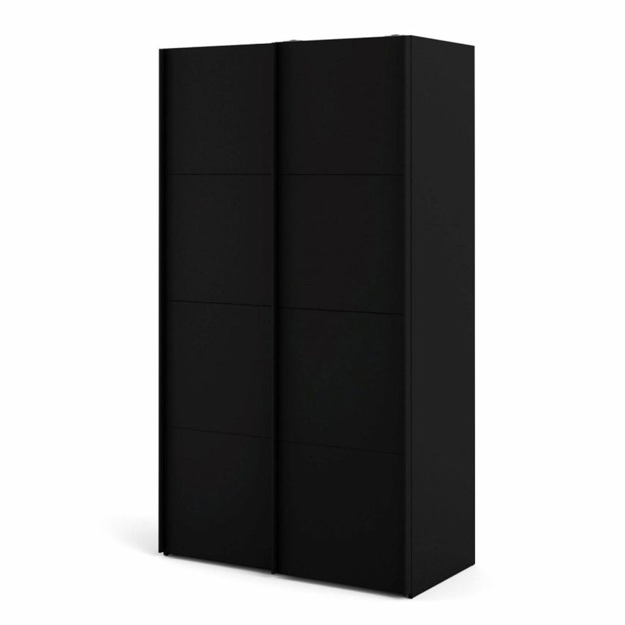 TVILUM Firenze garderobeskab, m. 2 skydelger - sort folie og spnplade