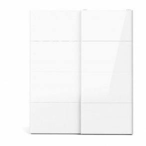 TVILUM Firenze garderobeskab, m. 2 skydelger - hvid folie og spnplade