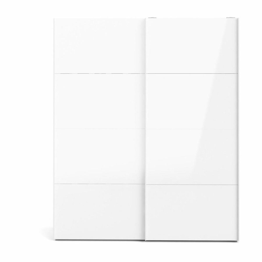 TVILUM Firenze garderobeskab, m. 2 skydelger - hvid folie og spnplade