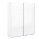 TVILUM Firenze garderobeskab, m. 2 skydelger - hvid folie og spnplade