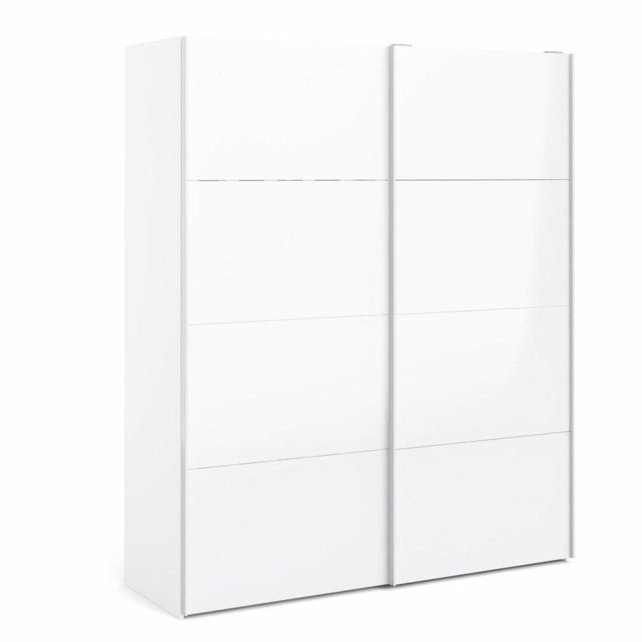 TVILUM Firenze garderobeskab, m. 2 skydelger - hvid folie og spnplade