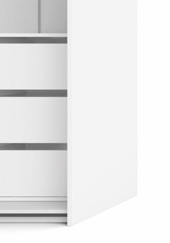 TVILUM Firenze garderobeskab, m. 2 skydelger - hvid folie og spnplade