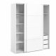 TVILUM Firenze garderobeskab, m. 2 skydelger - hvid folie og spnplade