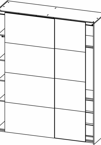 TVILUM Firenze garderobeskab, m. 2 skydelger - hvid folie og spnplade