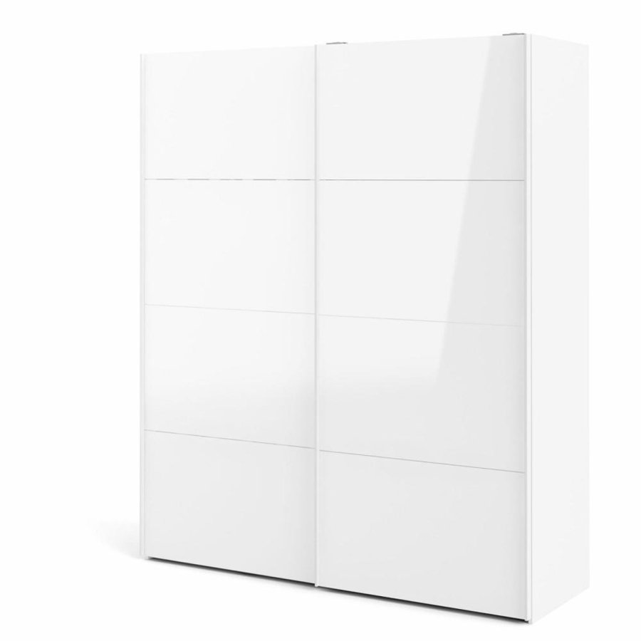 TVILUM Firenze garderobeskab, m. 2 skydelger - hvid folie og spnplade