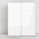 TVILUM Firenze garderobeskab, m. 2 skydelger - hvid folie og spnplade