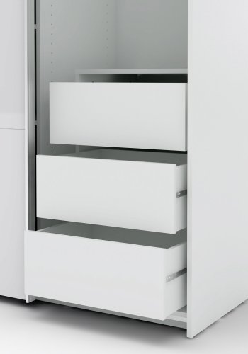 TVILUM Verona Skydedrsskab - hvid hjglans, m. 2 skydedre