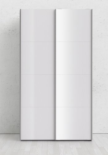 TVILUM Verona Skydedrsskab - hvid hjglans, m. 2 skydedre