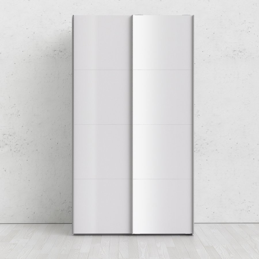 TVILUM Verona Skydedrsskab - hvid hjglans, m. 2 skydedre