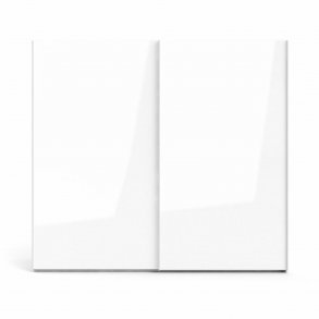 TVILUM Firenze garderobeskab, m. 2 skydelger - hvid folie og spnplade