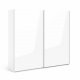 TVILUM Firenze garderobeskab, m. 2 skydelger - hvid folie og spnplade