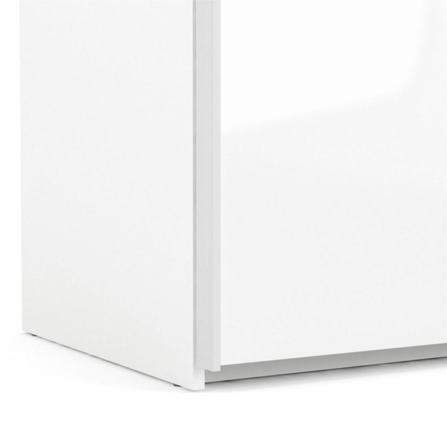 TVILUM Firenze garderobeskab, m. 2 skydelger - hvid folie og spnplade