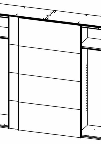 TVILUM Firenze garderobeskab, m. 2 skydelger - hvid folie og spnplade