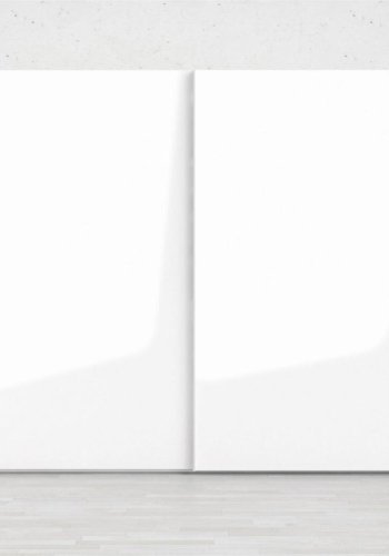 TVILUM Firenze garderobeskab, m. 2 skydelger - hvid folie og spnplade