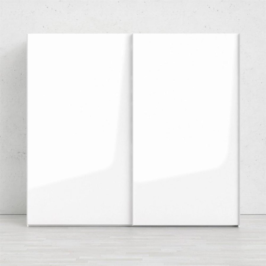 TVILUM Firenze garderobeskab, m. 2 skydelger - hvid folie og spnplade