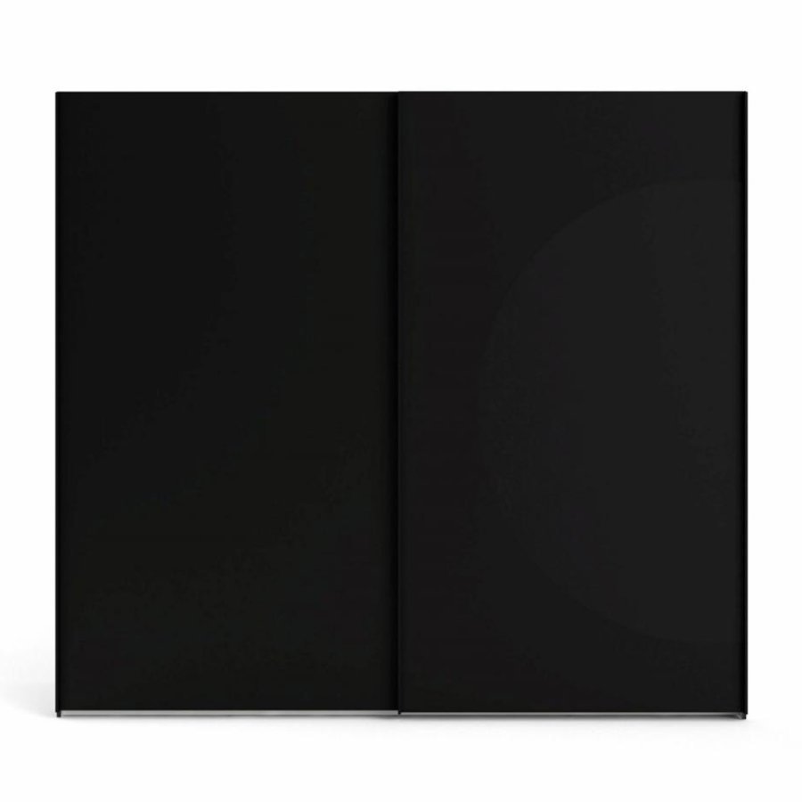 TVILUM Firenze garderobeskab, m. 2 skydelger - sort folie og spnplade