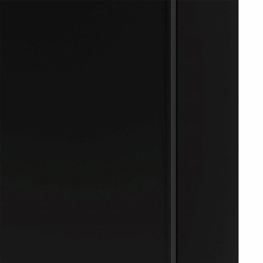 TVILUM Firenze garderobeskab, m. 2 skydelger - sort folie og spnplade