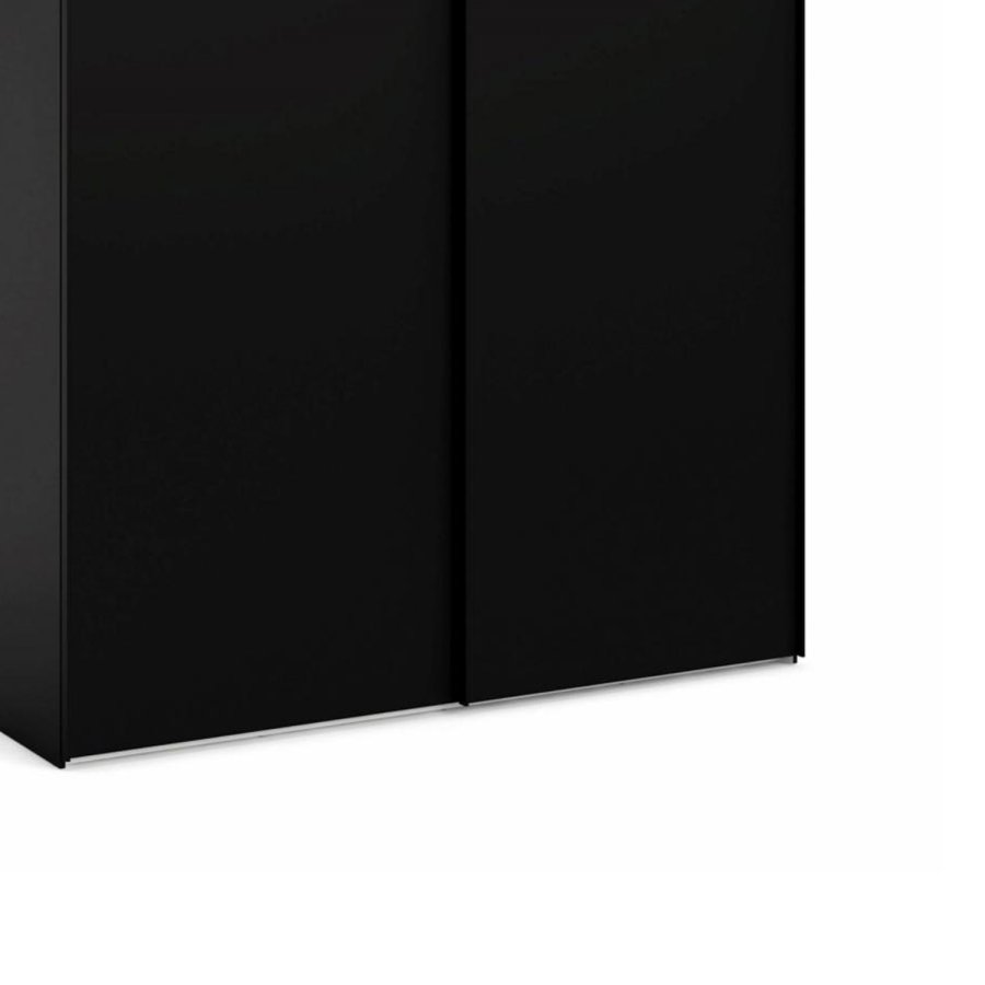 TVILUM Firenze garderobeskab, m. 2 skydelger - sort folie og spnplade