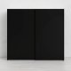 TVILUM Firenze garderobeskab, m. 2 skydelger - sort folie og spnplade