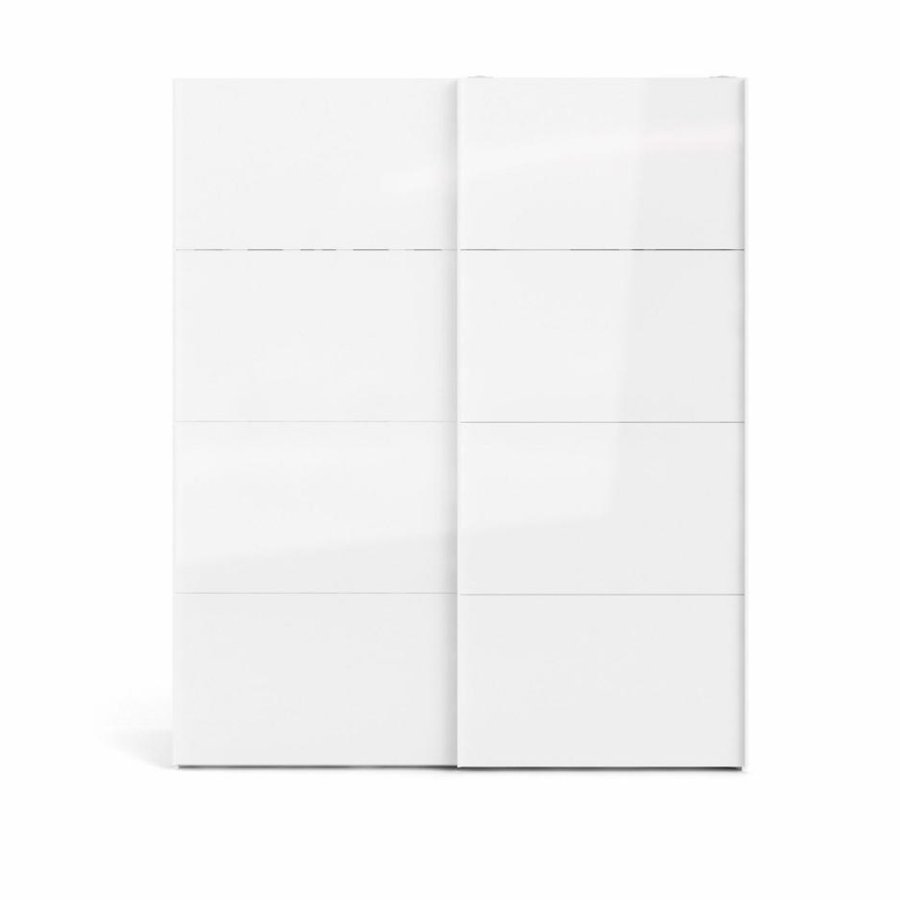 TVILUM Firenze garderobeskab, m. 2 skydelger - hvid folie og spnplade