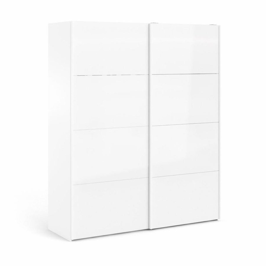 TVILUM Firenze garderobeskab, m. 2 skydelger - hvid folie og spnplade