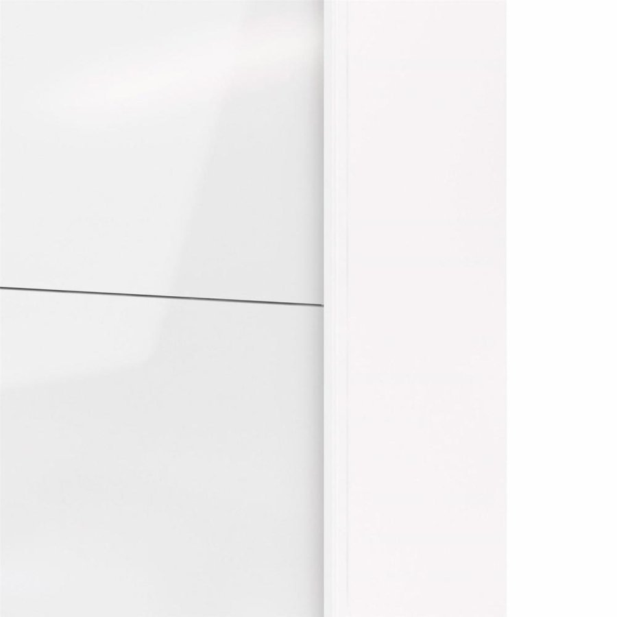 TVILUM Firenze garderobeskab, m. 2 skydelger - hvid folie og spnplade