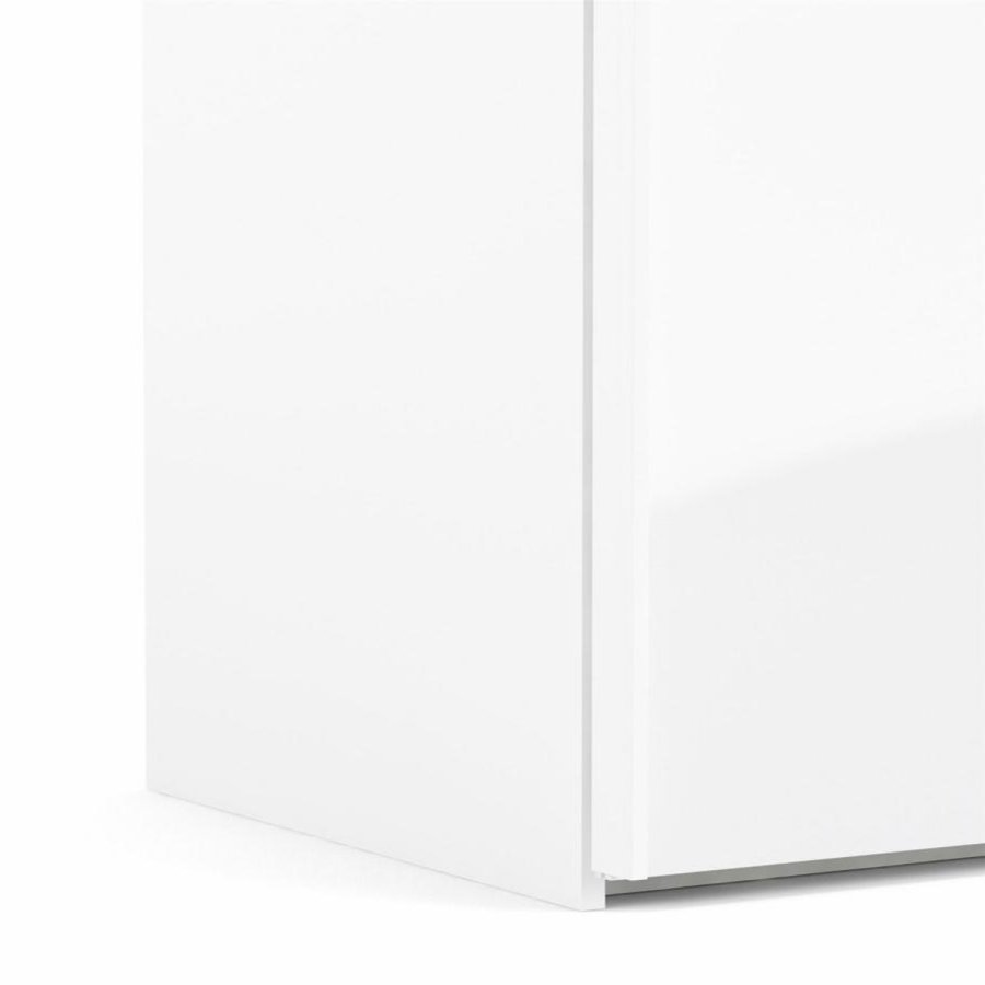 TVILUM Firenze garderobeskab, m. 2 skydelger - hvid folie og spnplade