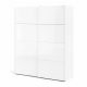 TVILUM Firenze garderobeskab, m. 2 skydelger - hvid folie og spnplade