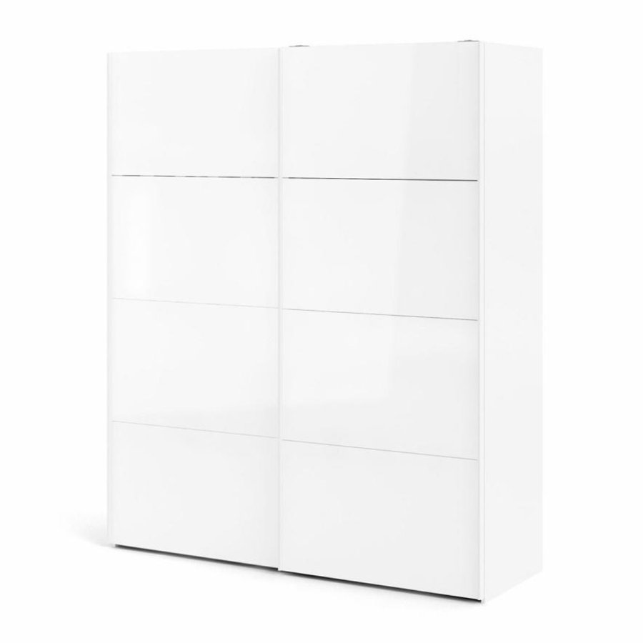 TVILUM Firenze garderobeskab, m. 2 skydelger - hvid folie og spnplade