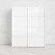 TVILUM Firenze garderobeskab, m. 2 skydelger - hvid folie og spnplade
