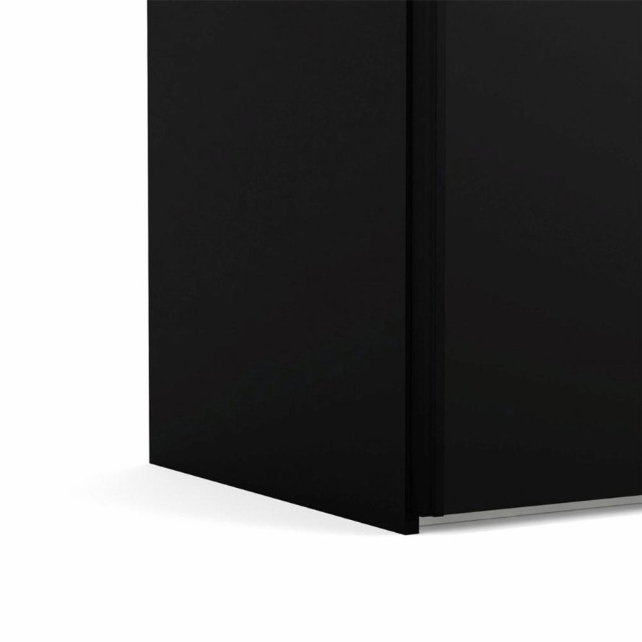 TVILUM Firenze garderobeskab, m. 2 skydelger - sort folie og spnplade