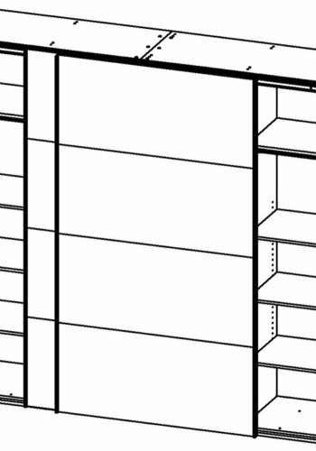 TVILUM Firenze garderobeskab, m. 2 skydelger - hvid folie og spnplade