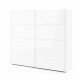 TVILUM Firenze garderobeskab, m. 2 skydelger - hvid folie og spnplade