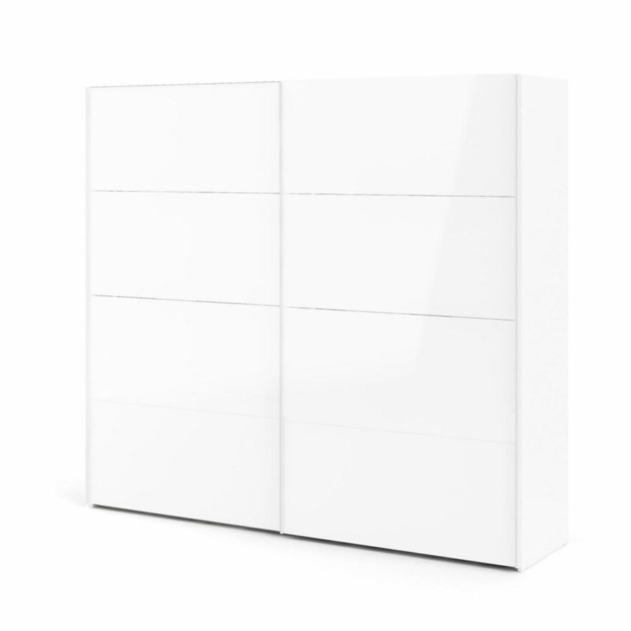 TVILUM Firenze garderobeskab, m. 2 skydelger - hvid folie og spnplade