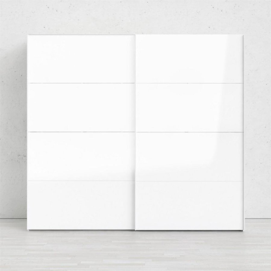 TVILUM Firenze garderobeskab, m. 2 skydelger - hvid folie og spnplade