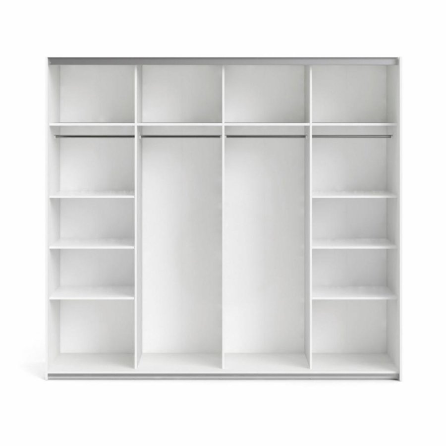 TVILUM Firenze garderobeskab, m. 2 skydelger - hvid folie og spnplade